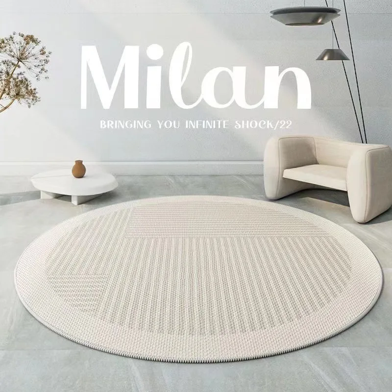 Modern Style Rugs for Bedroom Large Area Living Room Decoration Round Carpet Simple Chair Floor Mat Home Washable Lounge Rug