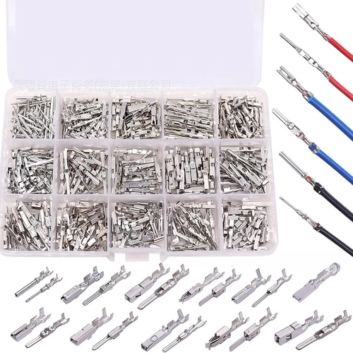 Imagen 2 del producto 290 Uds. Conectores planos de terminales de Cable, conjunto de terminales de conector de Cable en caja para coche, terminales de conectores de Cable para coches