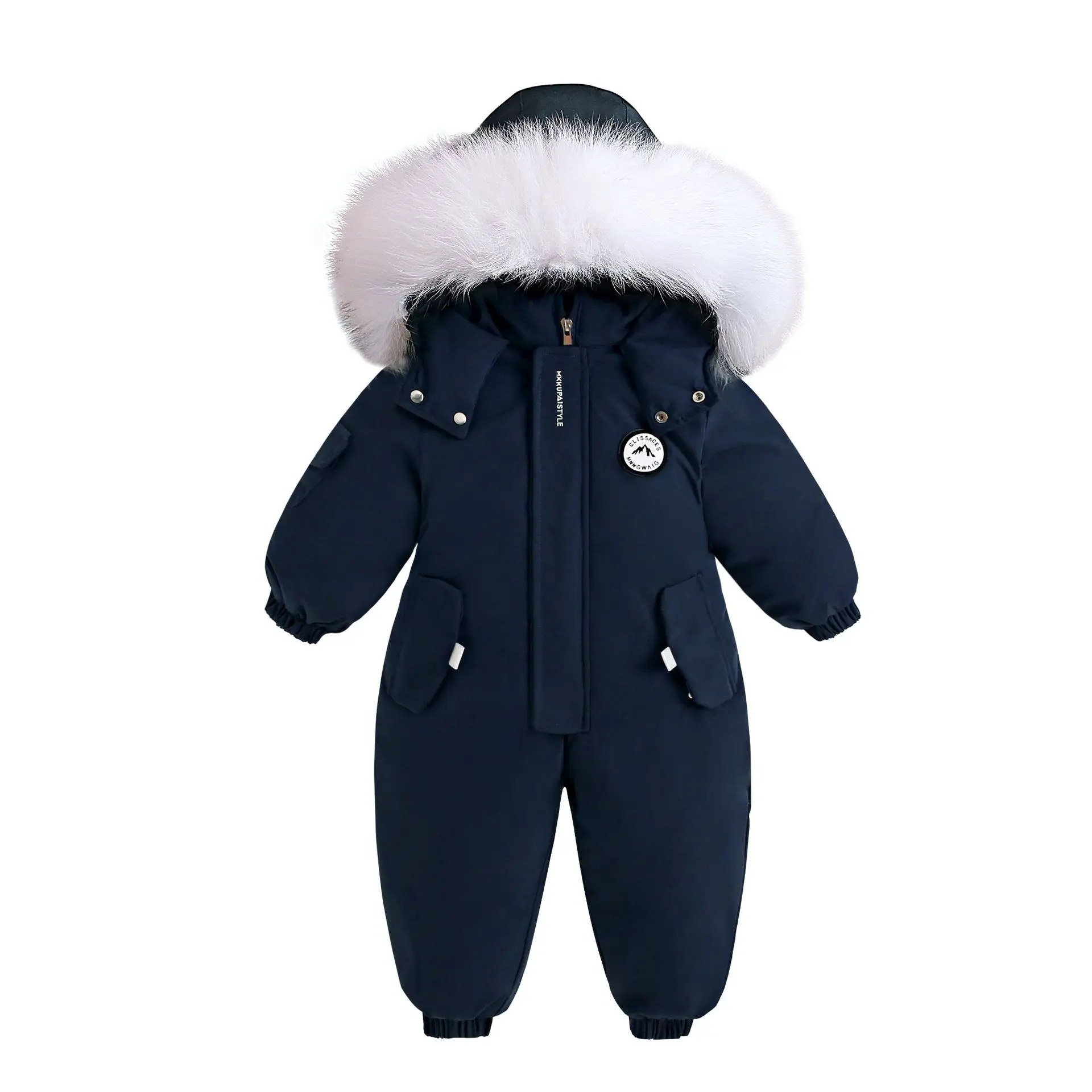 OLEKID -30 Degree Russia Winter Baby Jumpsuit Plus Velvet Baby Boy Overalls 1-5 Years Kids Toddler Girl Snowsuit Outerwear Coat