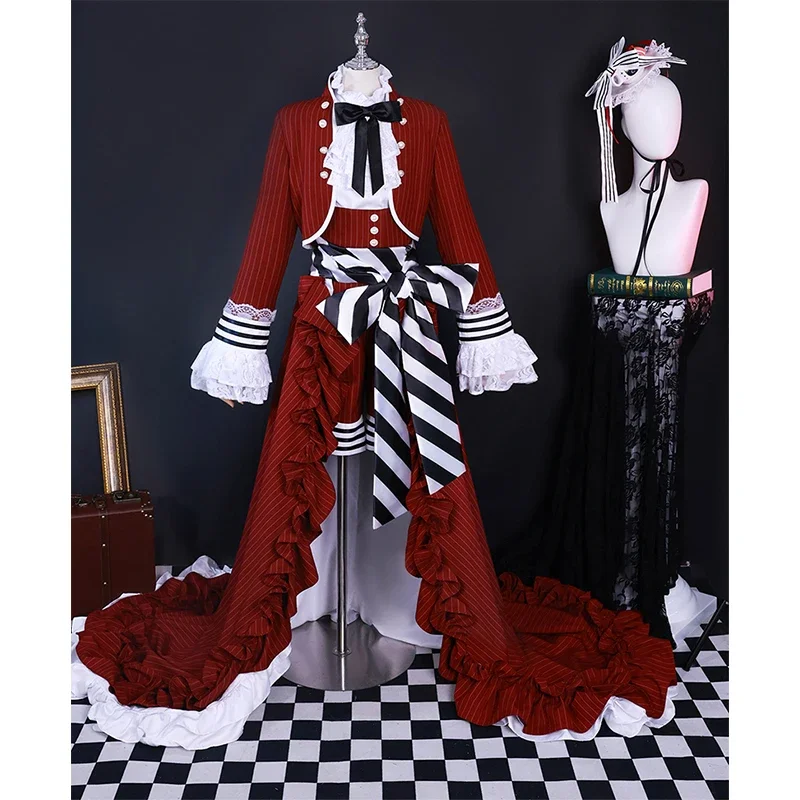 

Black Butler Ciel Phantomhive Red Cosplay Costume Uniform Halloween