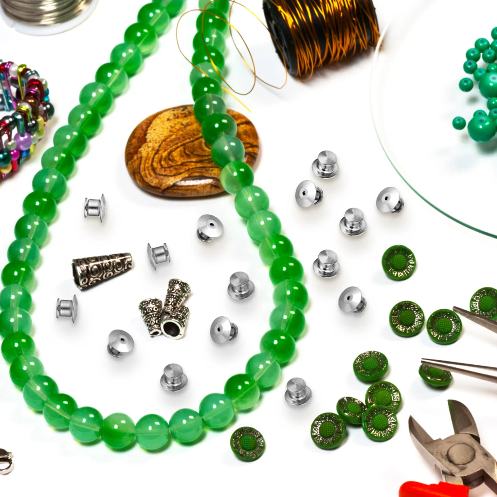 30 pcs Silver Fasteners Zinc Alloy Locking Backs For Badge Lapel Brooches Name Tags Bags Hats Pin Backs Locking Pin Metal Craft