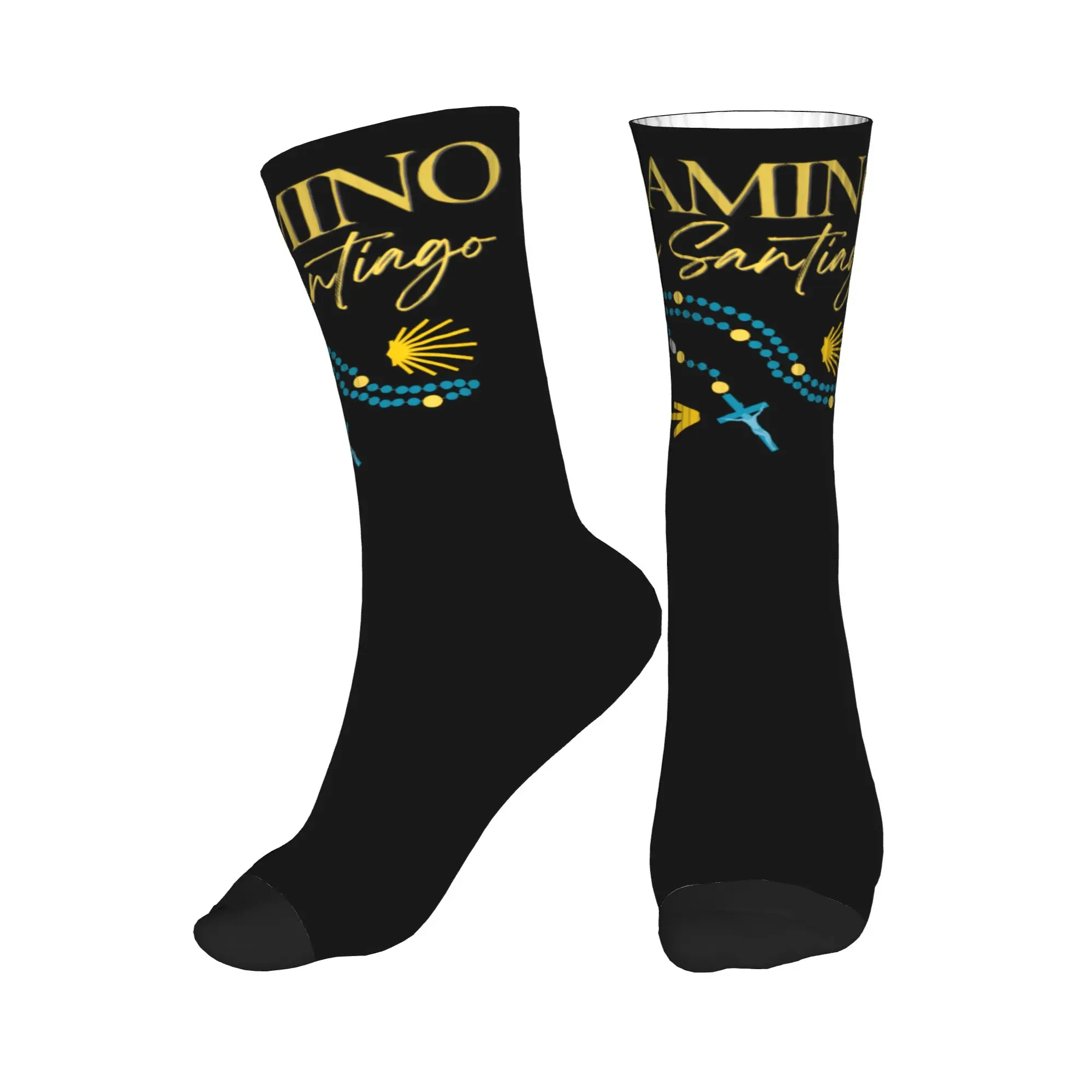 

Носки Kawaii Buen Camino de Santiago для женщин и мужчин, теплые спортивные носки для баскетбола с 3D принтом