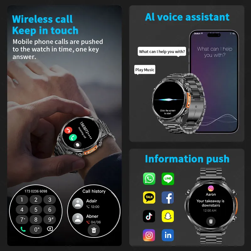 LIGE New Professional GPS Sport Smartwatch 720mAh Outdoor RIDE Run Tracker Watch Compass Altimeter IP68 Flashlight Bracelets Men