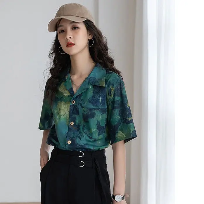 

Shirts Women Satin Two-tone Lapel Collar Regular Fit Business Travel Urban Classic Blouse For Female Executives City Wearing
