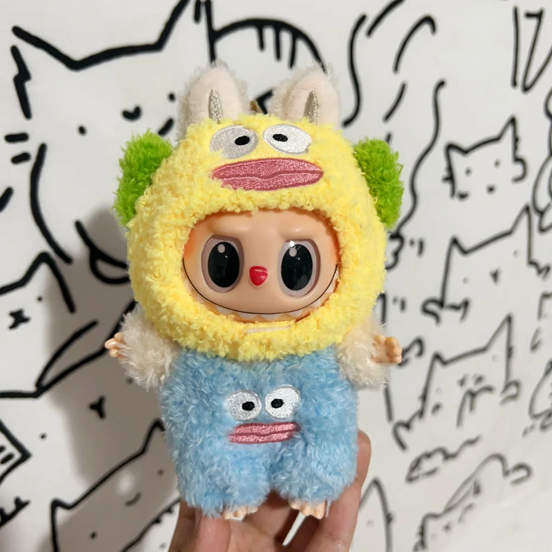 

Одежда Labubu с героями мультфильмов, 10-17 см, кавайная мини-кукла-идол, аксессуары, игрушки для девочек, фанаты, подарки, аниме, игровая периферия