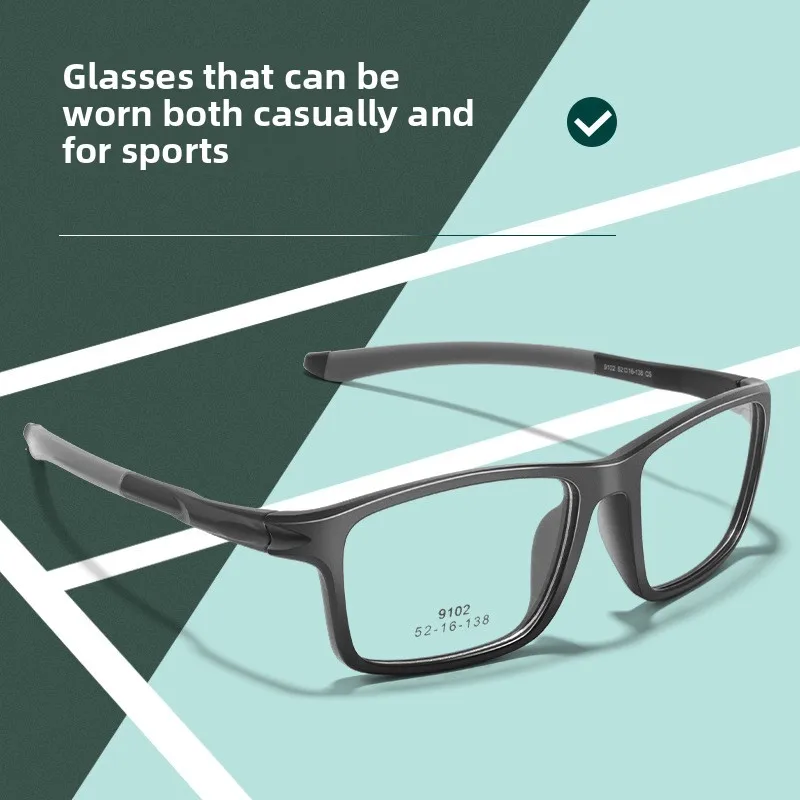 SZTZX Ultralight TR90 Sporty Anti-Falling Prescription Myopia Glasses For Basketball Football Men Progressive Reading Glasses