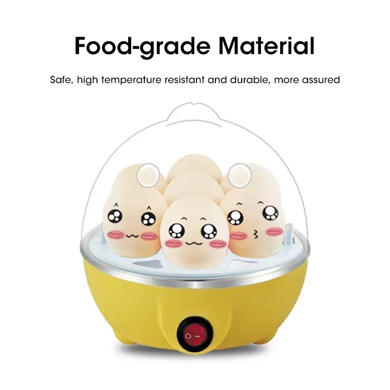 Electric Egg Boiler 7 Eggs Steamer Multifunctional Cooker with Auto Shut Off for Omelet Soft Medium and Hard Boiled Eggs