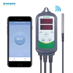 INKBIRD ITC-308-Wifi Temperature Controller Dual Relay Output Wireless Smart Digital Thermostat for Homebrewing,Seed Planting