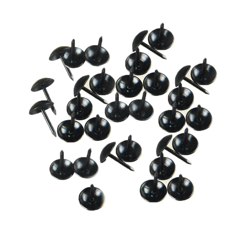 300pcs Thumb Tacks Vintage Black Round Drawing Plastic Round Head Push Pin for Home School drawing pins