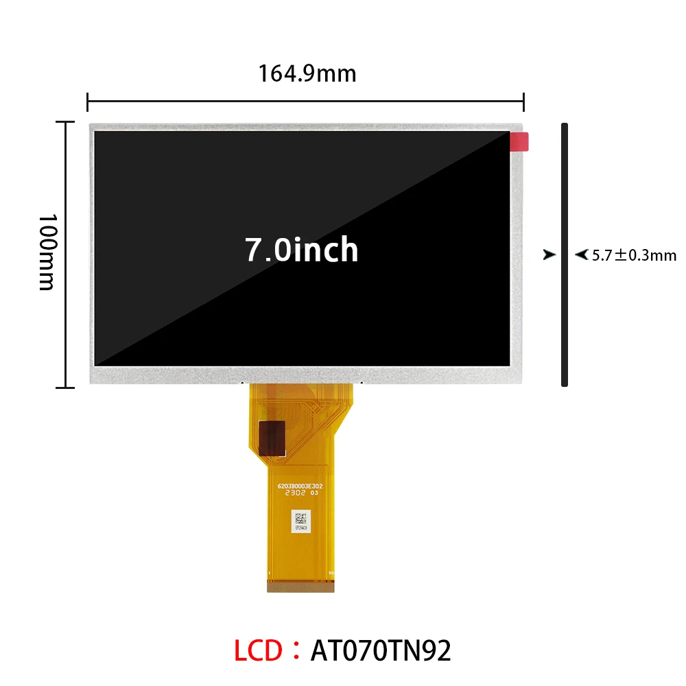 Oryginalny AT070TN92 RGB 50 pinów wyświetlacz LCD 7 cali pojemnościowy ekran dotykowy 800x480 z Panel sterowania deską