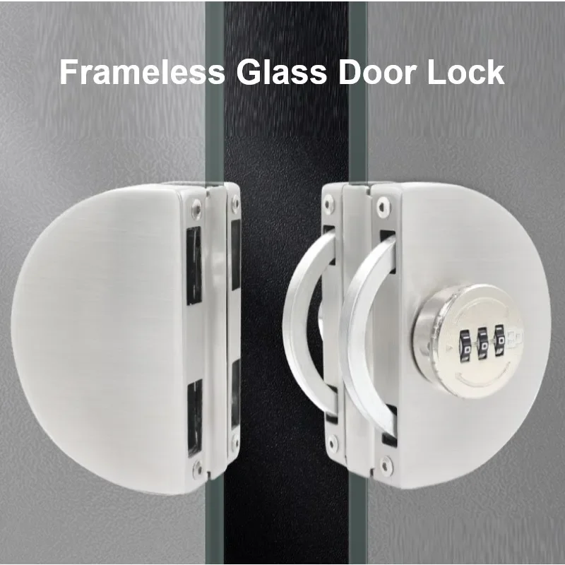 Keyless Door Lock Frameless Glass Door Lock Digital Code Lock Single/double Door Sliding Locks No Punching Office Gate Locks