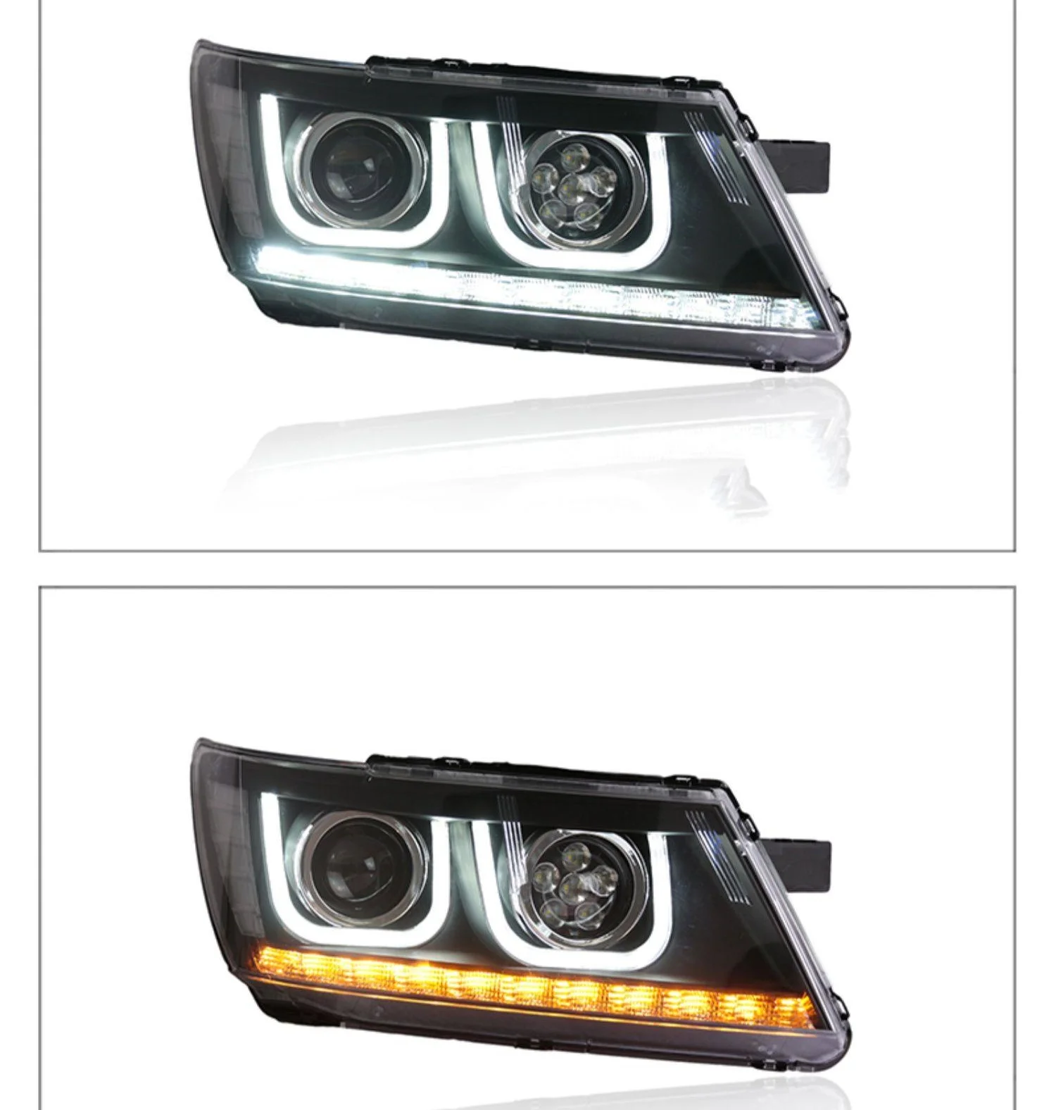 

for the Modification of Dodge Coolway Headlight Assembly and Feiyue 09-19 Daytime Running Light Xenon Lamp Dual Lens
