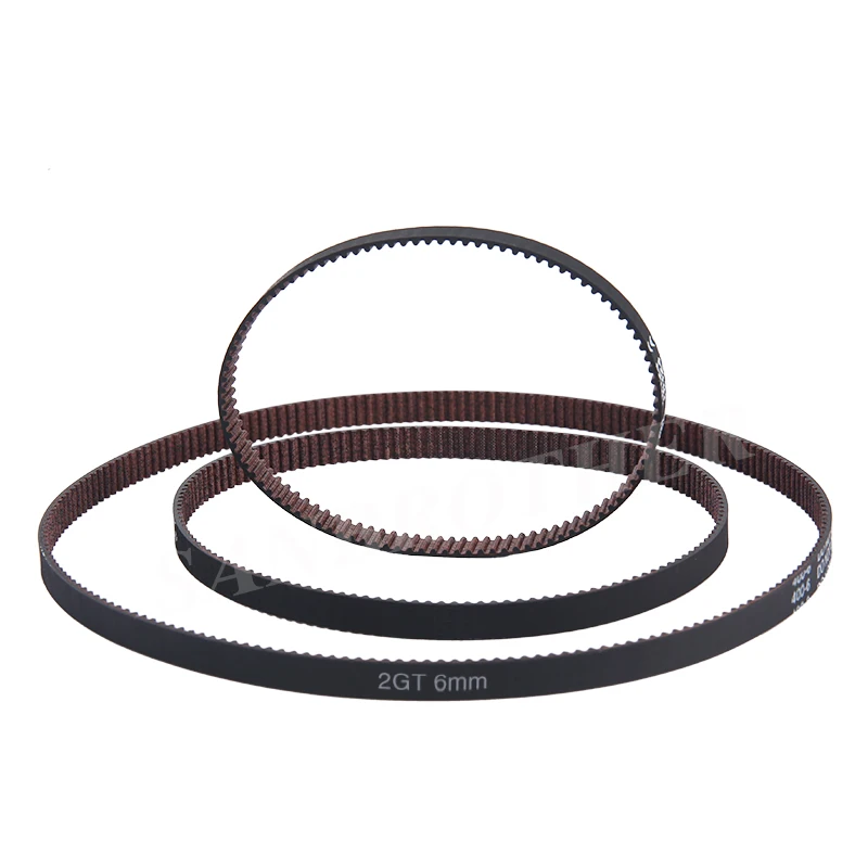 2GT 6mm Non-slip Closed Belt Pulley GT2 Closed Loop Timing Belt 3D Printer Length 200mm 280mm 300m 400mm Synchronous Wheel Belts