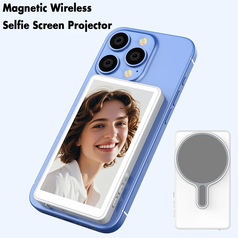 RK-X40 Wireless Mobile Phone Magnetic Selfie Screen Projector Rear Camera High Definition Selfie Display Selfie Auxiliary Tool