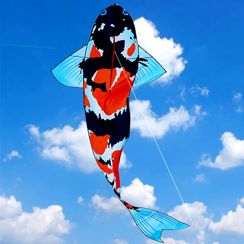 free shipping new fish kite flying for children kite string line toys for kids nylon kite parachute dragon fly professional kite