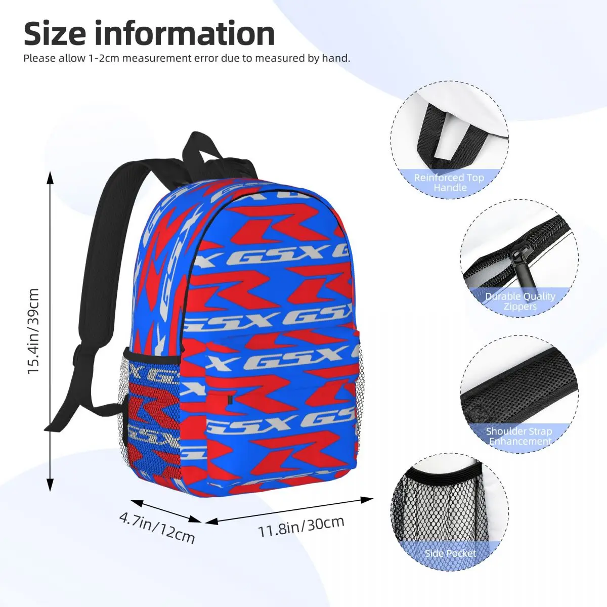 GSX-R Backpacks Teenager Bookbag Casual Students School Bags Travel Rucksack Shoulder Bag Large Capacity