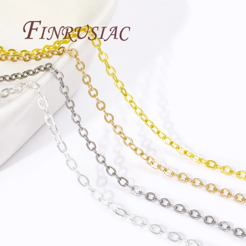 1.2mm 1.6mm 2mm 18K Gold Plated Chains O Shape Chains For DIY Jewelry Making Necklace Accessories,Bulk Chain Wholesale image 3