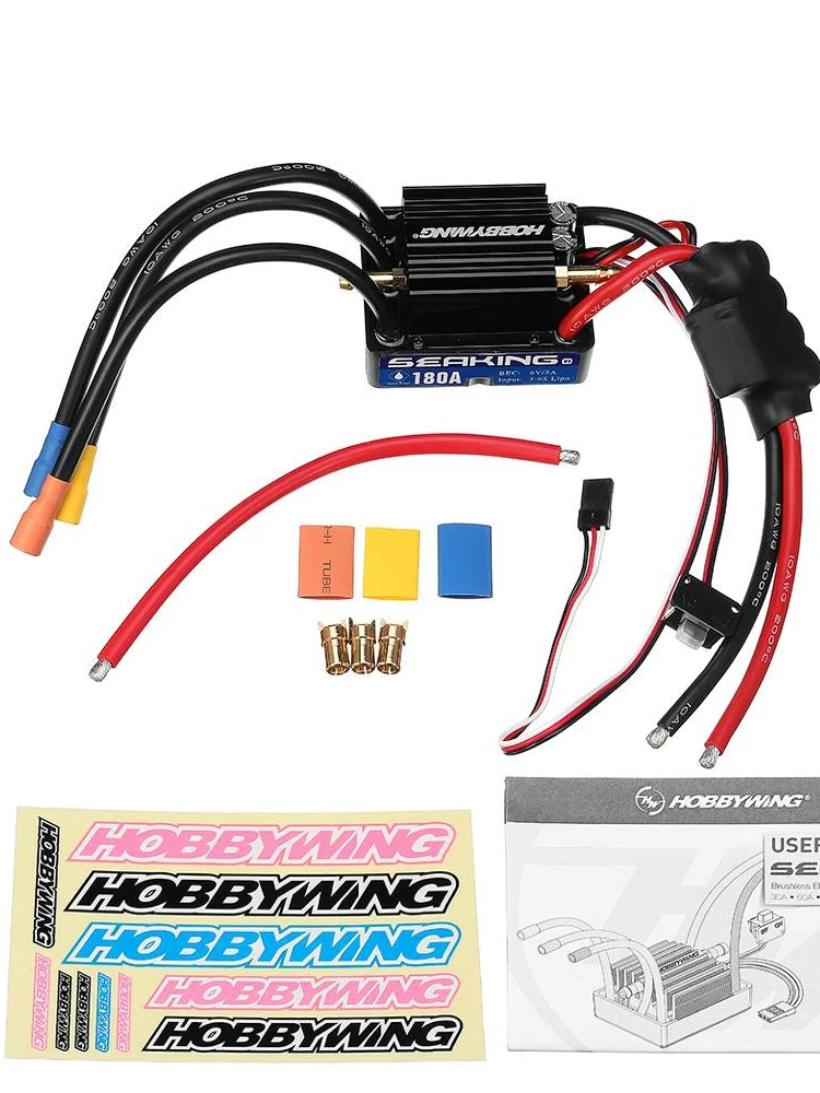 Hobbywing SeaKing V3 wodoodporny 30A/60A/120A/130A/180A 2-6S 6V BEC regulator prędkości wyjściowej z silnikiem 6V BEC dla RC łódź wyścigowa