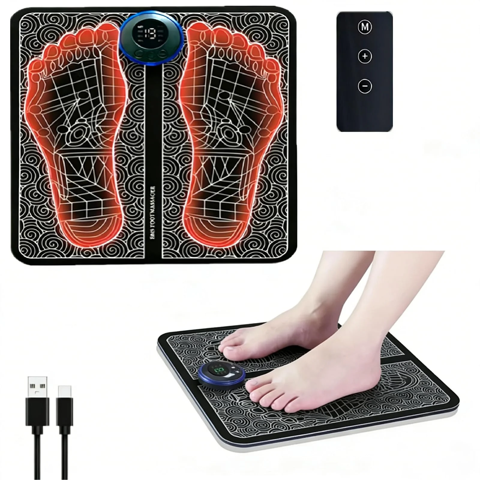 Ems Foot Massager - Máquina de masaje de pies, masajeador