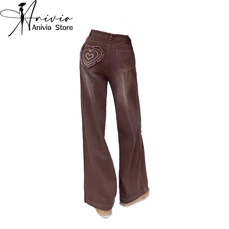 

Women's Y2k Baggy Jeans Vintage High Waist Cowboy Pants Harajuku Denim Trousers 90s Aesthetic 2000s Trashy Oversize Clothes 2024