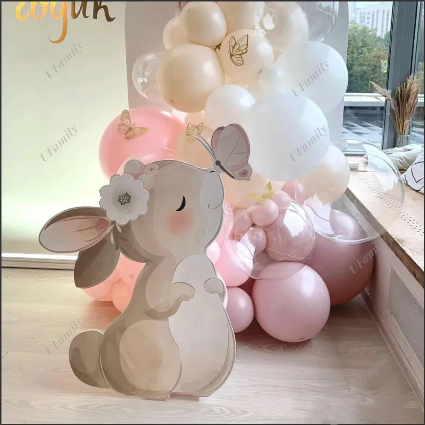 18/24/36inch Rabbit Cut Out  Jungle Animals Party Backdrop Cardboard KT Board Party Decor Baby Shower Birthday Animal Balloon