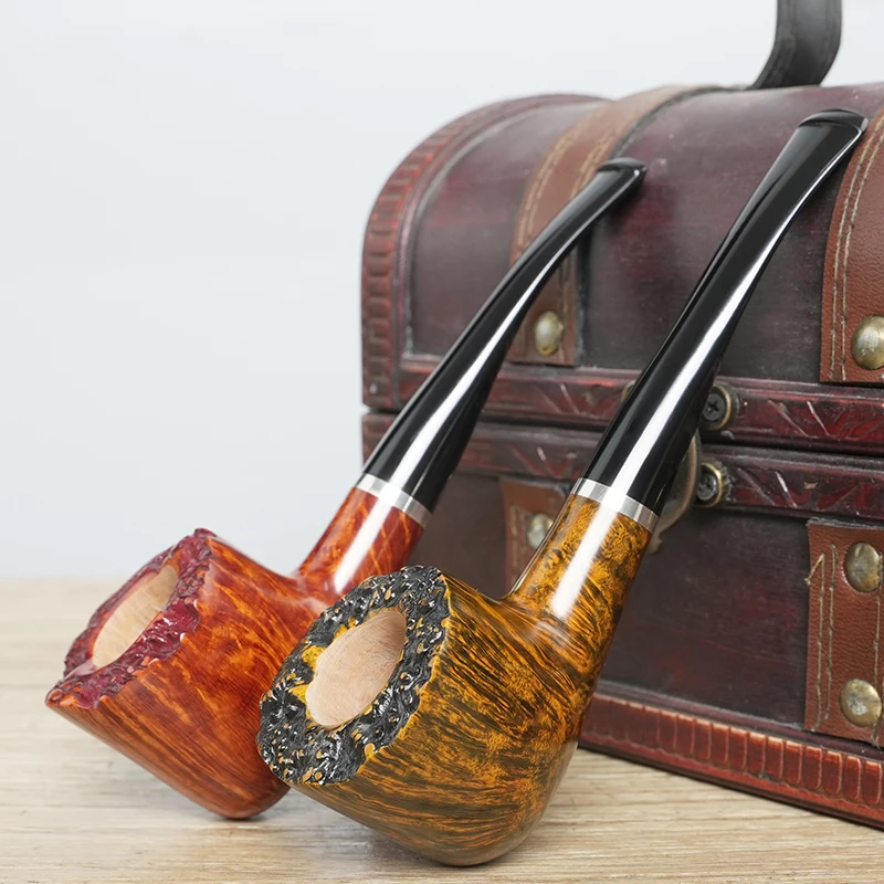 JIBILL handmade briar tobacco pipe bowl tree knot design flower pipe imitation Castro series pipe