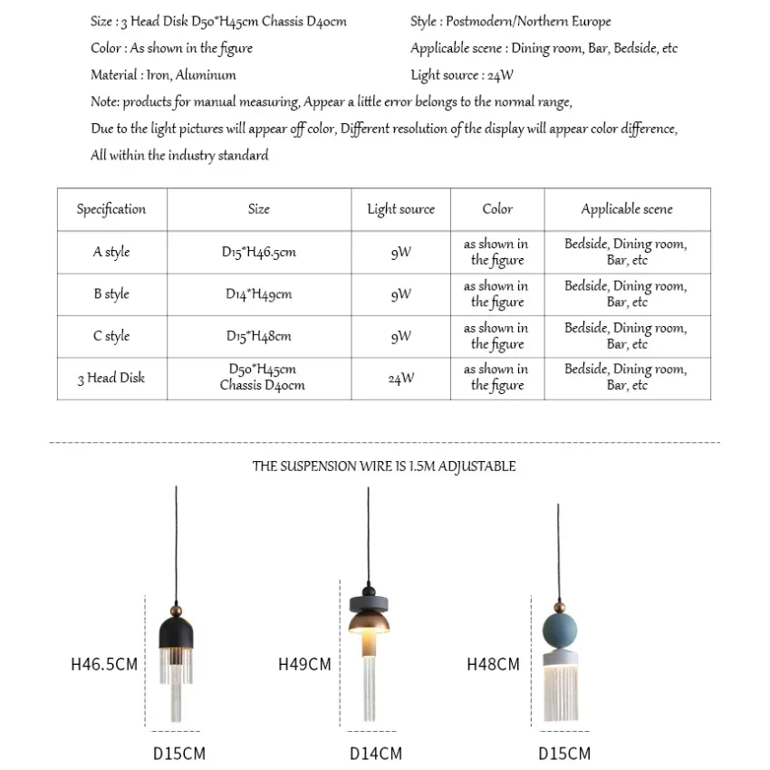 SANDYHA أنيق LED الثريا جزيرة المطبخ تركيب المصابيح مع غطاء معدني زجاجي مصباح معلق أنيق لغرفة الطعام المنزل