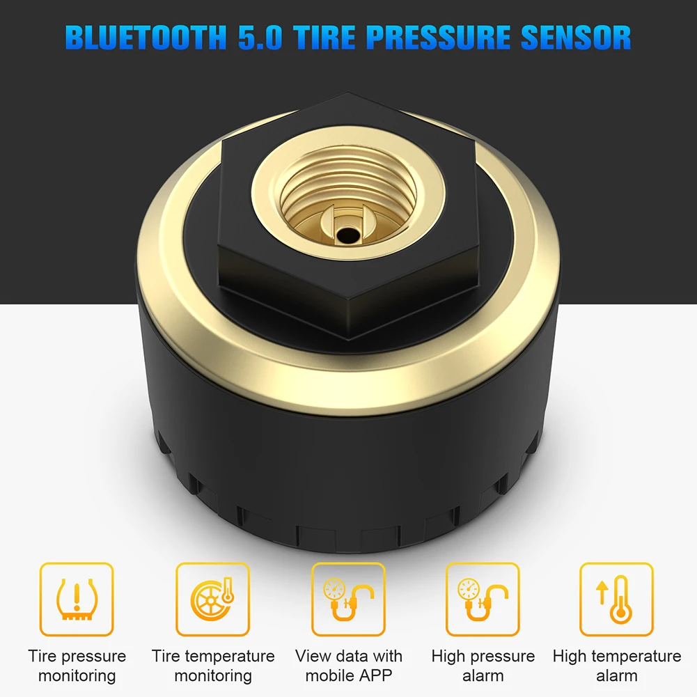 Bluetooth-compatible Car TPMS Tire Pressure Monitoring System External Tyre Sensor Mobile Phone Display Accessories