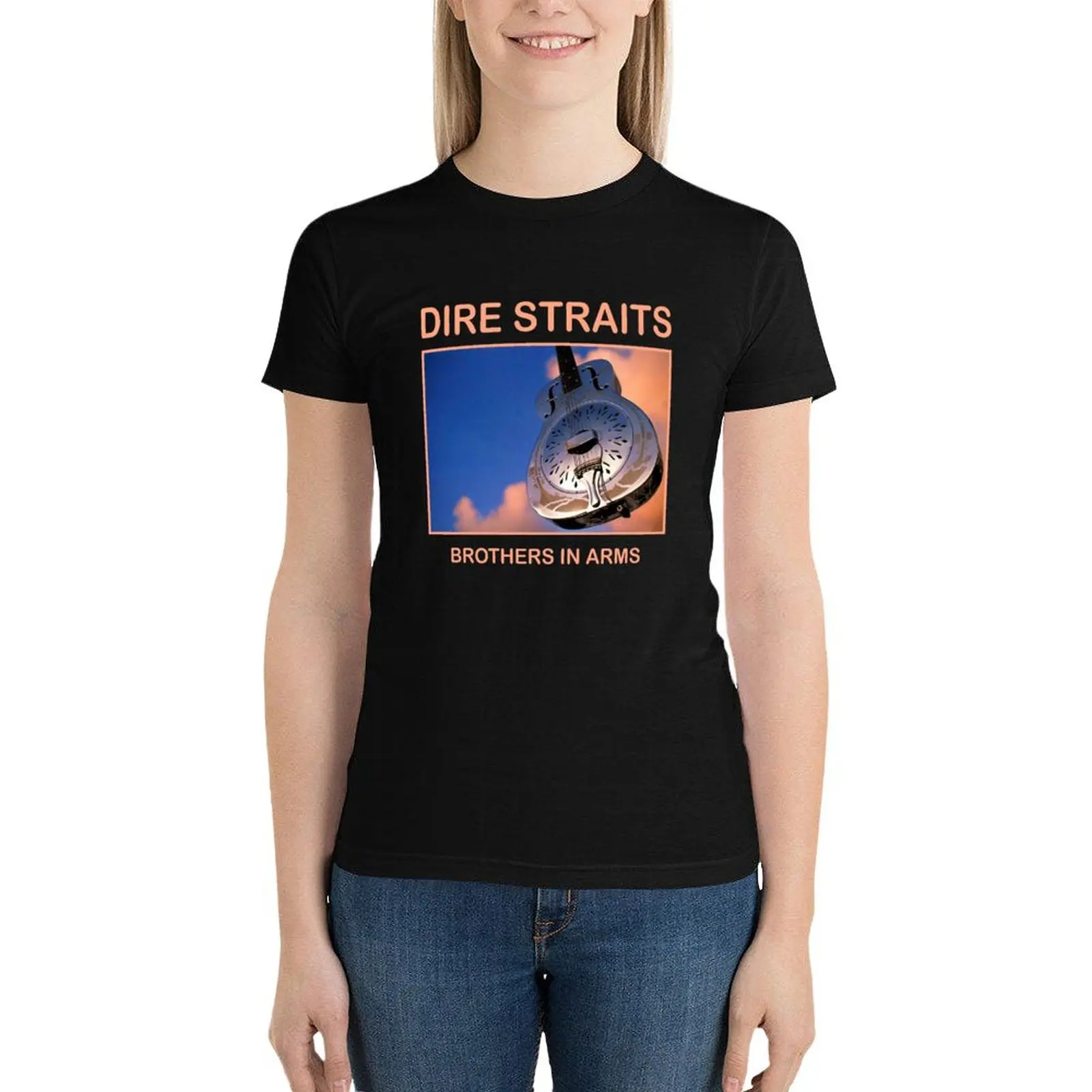 Dire Straits Brothers In Arms Guitar. T-Shirt korean fashion oversized shirts graphic tees luxury designer clothing Women