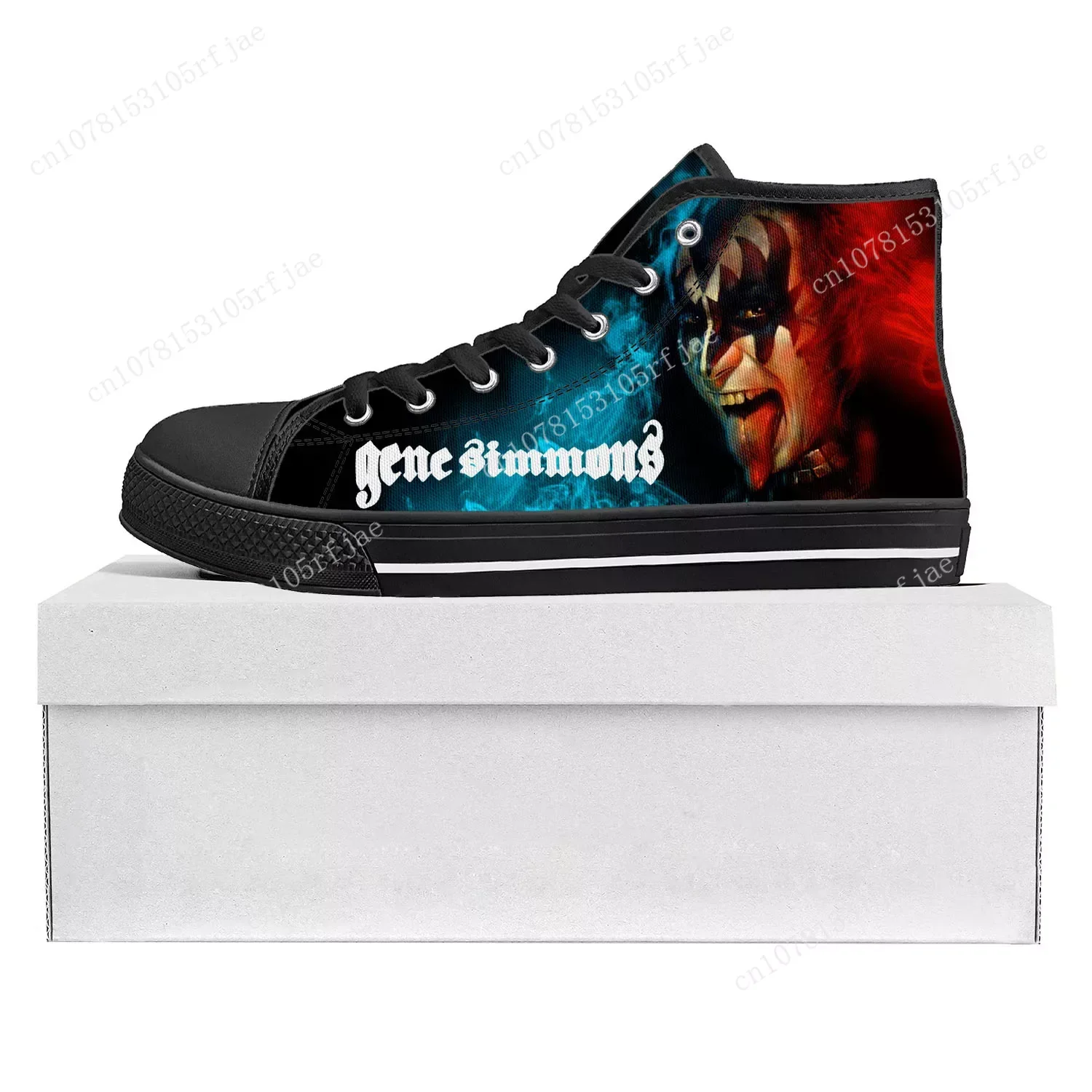 Gene Simmons Singer High Top High Quality Sneakers Mens Womens Teenager Canvas Sneaker Casual Couple Shoes Custom Shoe Black