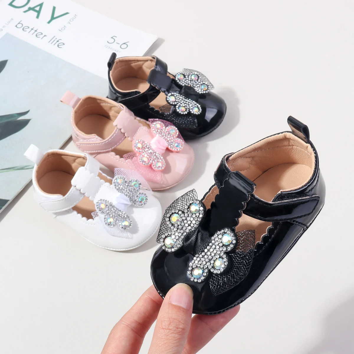 

New Style Baby Shoes - Net Fabric Bow-Knotted Princess Shoes For Boys And Girls, Baby Walking Shoes With Anti-Slip Properties