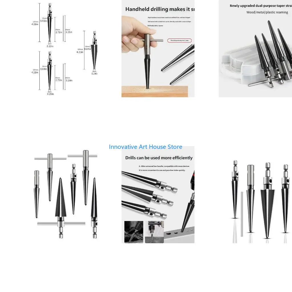 

E1PC Quick Setup Accurate Hole Enlarging Manual Tapered Reamer with Metal Shank
