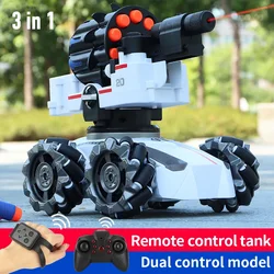 Nuovo 3 in1 2.4G 4WD RC Tank Water Bomb Watch Gesture Sensing Off-road Drift Remote Control Tank con musica Light RC Car Kids Toys