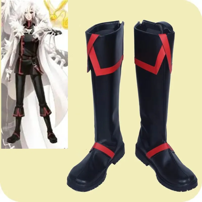 JP Anime D gris-homme Allen Walker Yu Kanda Cosplay Costume chaussures Anime carnaval fête Halloween bottes Faux cuir bottes
