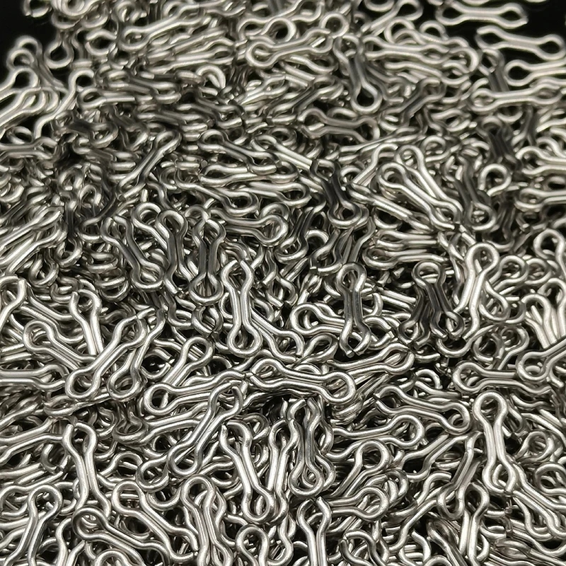 1000pcs Stainless Steel Carp Splay Rings Swivel Buckle Lure Leader Sinker Eyes Connector Fishing Gear Tackle Accessories Pesca