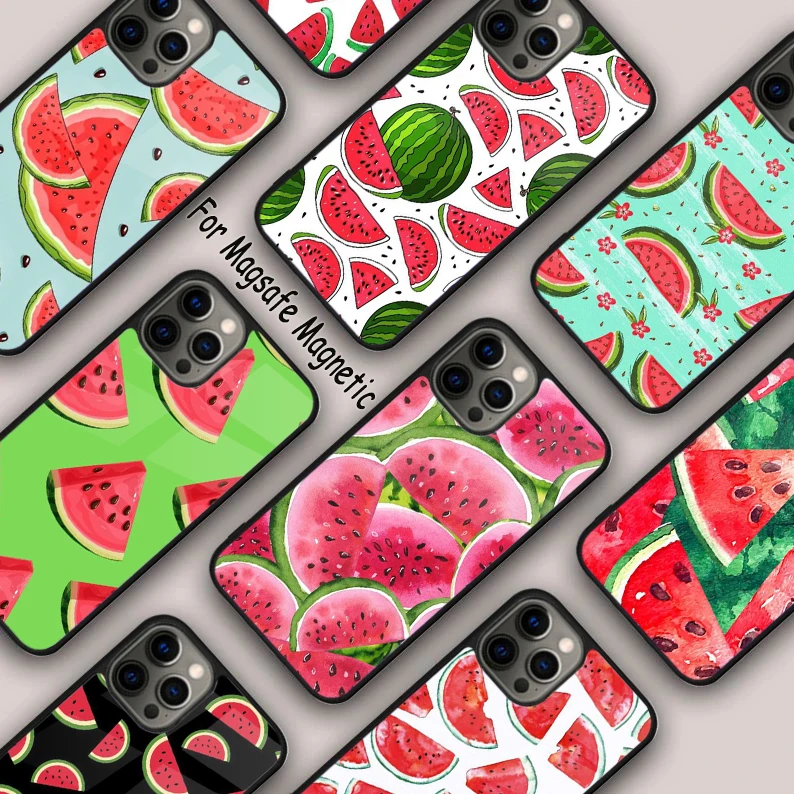 Juicy watermelon summer Magnetic Phone Case For APPLE iPhone 16 14 13 12 11 Pro Max 15 Plus Wireless Charge With MagSafe Cover