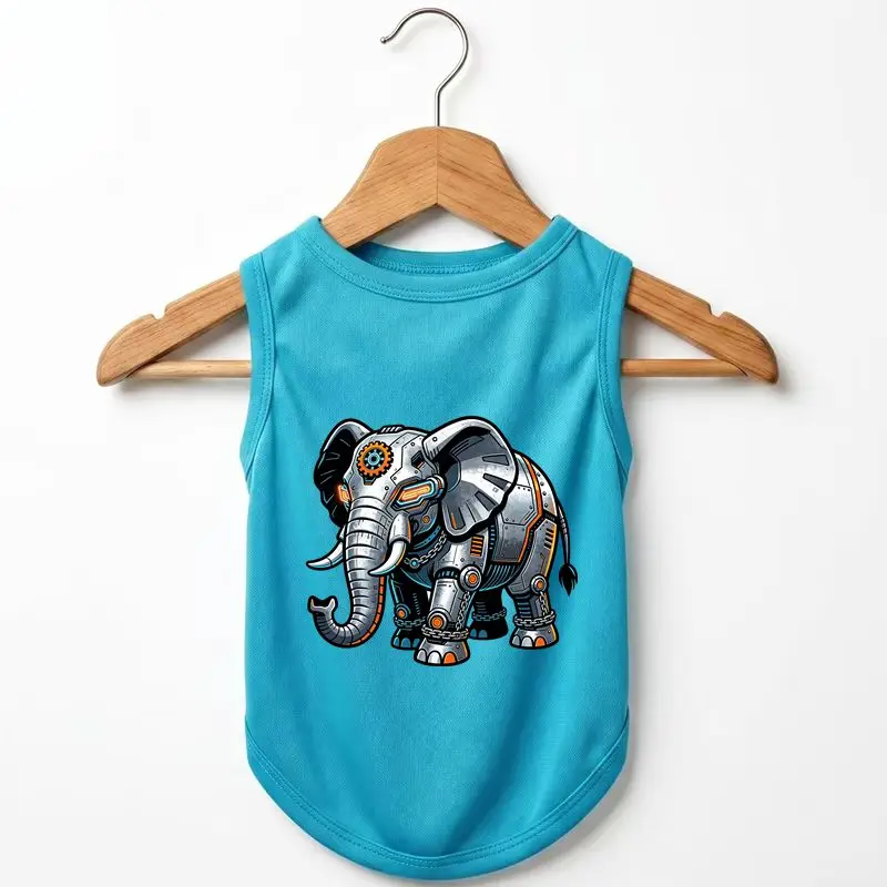 Dog Cool Vest, Steampunk Elephant Pattern, Summer Breathable