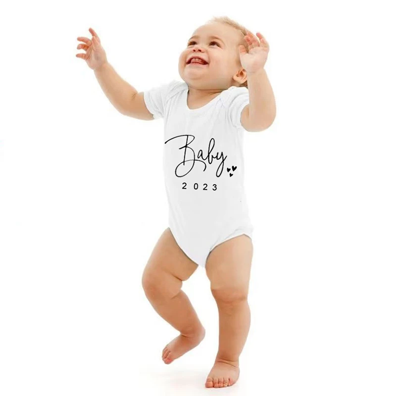 Baby Boys Bodysuits Girls Romper Cotton Short Sleeve Letter Print Baby Onesies Jumpsuit Infant Clothing Newborn Costume Clothes