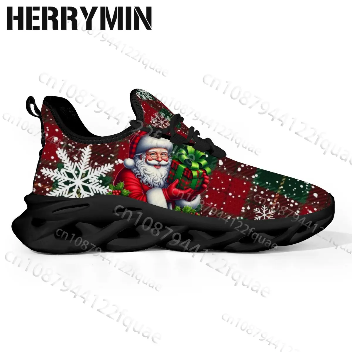 Unique 2026 Christmas Print Youth Student Adult Shoes Men Women Festive Pattern Non Slip Blade Sole Athletic Shoes