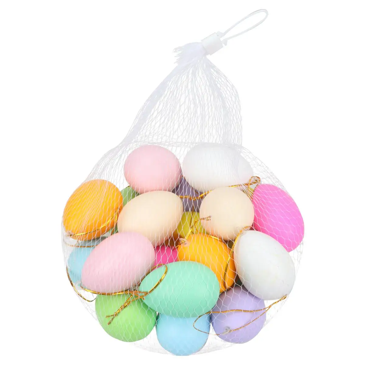 

40 Pcs Colored Eggs Kids Craft Supplies Plastic Easter Decor Figurines Miniatures Diy Set Painted Egg Graffiti Toy