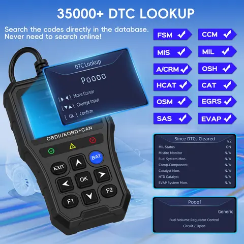 Professional OBD2 Scanner Diagnostic Tool Check Engine Light Vehicle Code Reader Car Fault Code Scanner for All CAN OBDII Cars 8 best sales diagnostic obd - №3