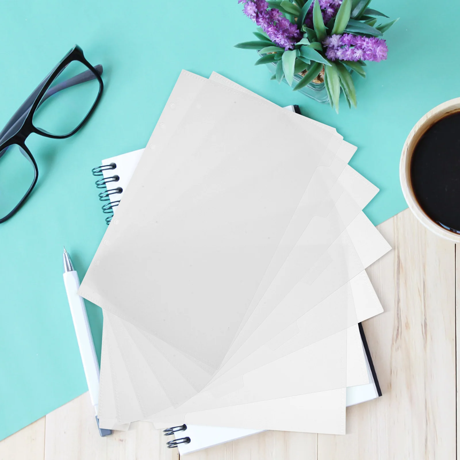 

7Pcs Loose Leaf Binder Pocket Inserts PP Portable Budget Book Pocket Multi Use Daily Binder Supply Budget Book Supply