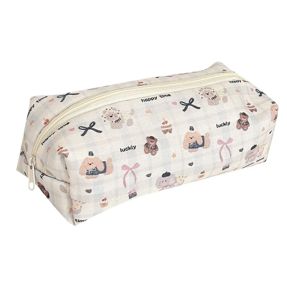 

Cartoon Cute Puppy Pencil Case Canvas Large Capacity Stationery Bag Pen Bags School Supplies