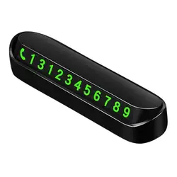 Temporary Parking Plate Auto Glow In The Dark Telephone Number Card Vehicle Luminous Dashboard Phone Number Sign Car Accessories