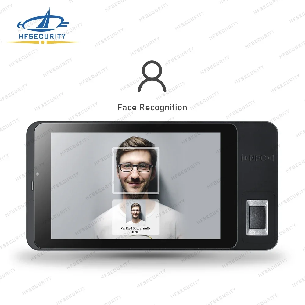 HFSeccurity FP07 Android 11 Nfc IC ID RFID Biometric Fingerprint Punch Card Time Recorder Machine With Free Software