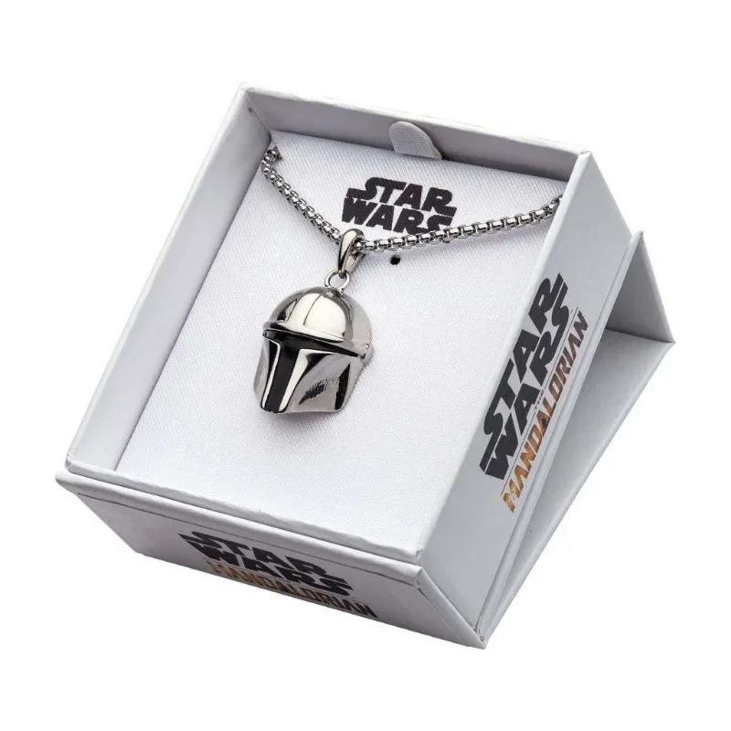 Star Wars Mandalorian Helmet Pendant Necklace Jewelry Star Wars Necklace Fashion Jewelry Decoration Children\'s Birthday Gift