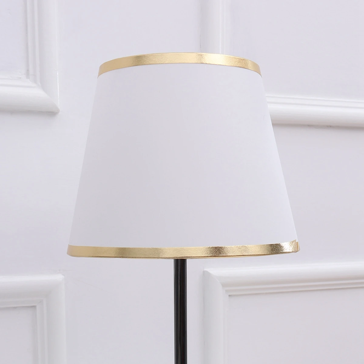 

2 шт. однотонный тканевый абажур с золотыми полями, современный светильник, простой абажур для спальни, запасные части для ламп