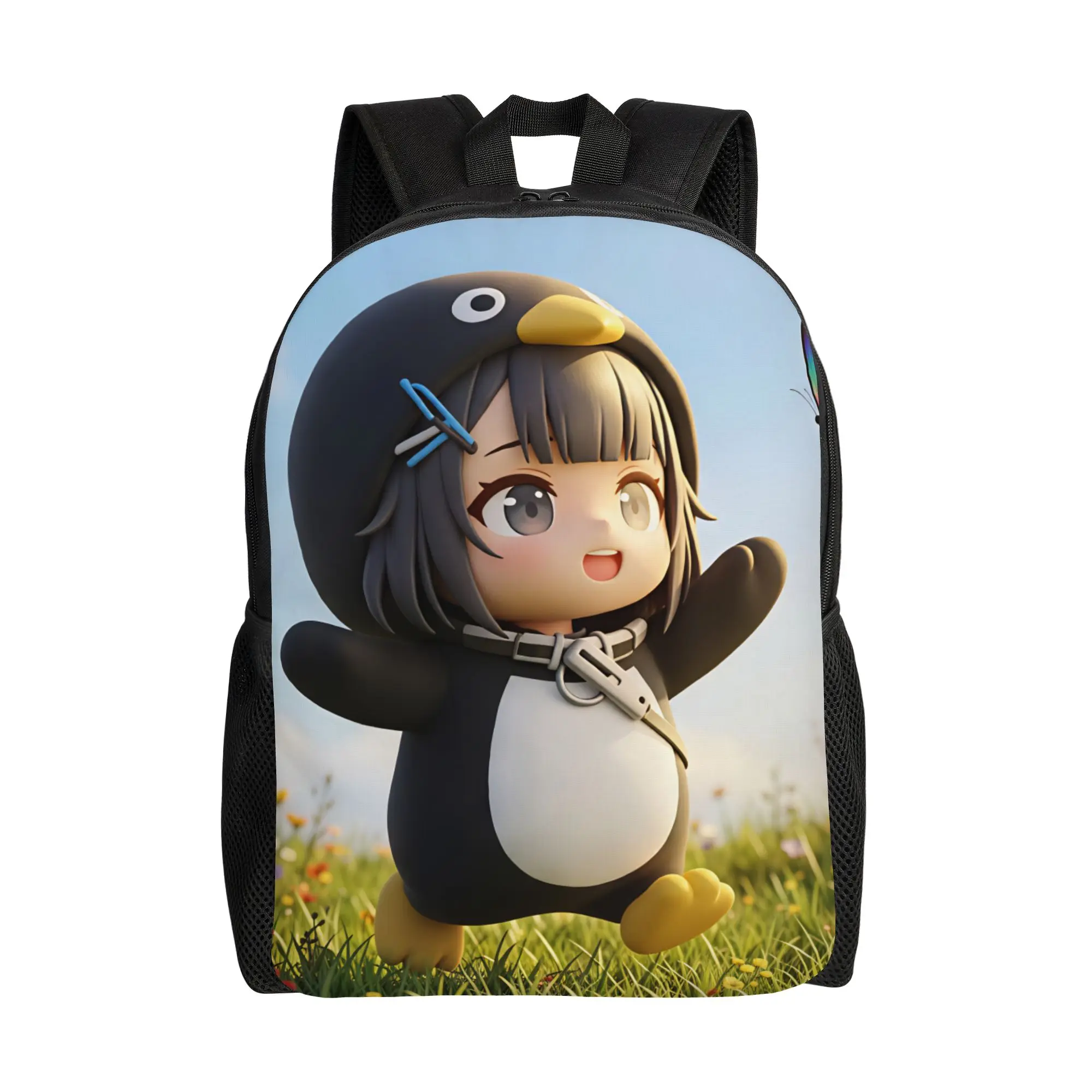 Gugu Gaga Penguin  Backpack Boy  Pattern Backpacks Polyester Pretty School Bags Daily Design Rucksack