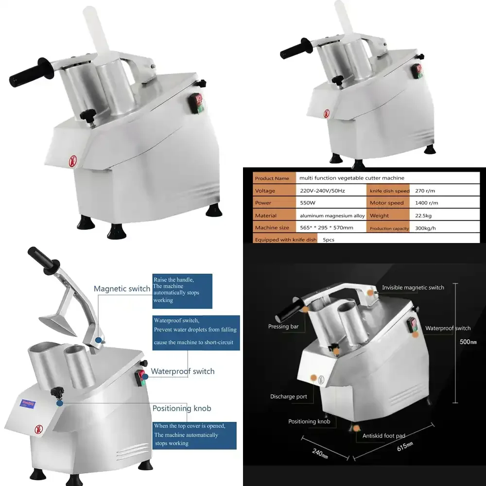 

12.5 Hot sell 110V/220V Multifunctional Vegetable Carrot Potato Dicing Machine Cutter Slicer Commercial Dicing Machine Small