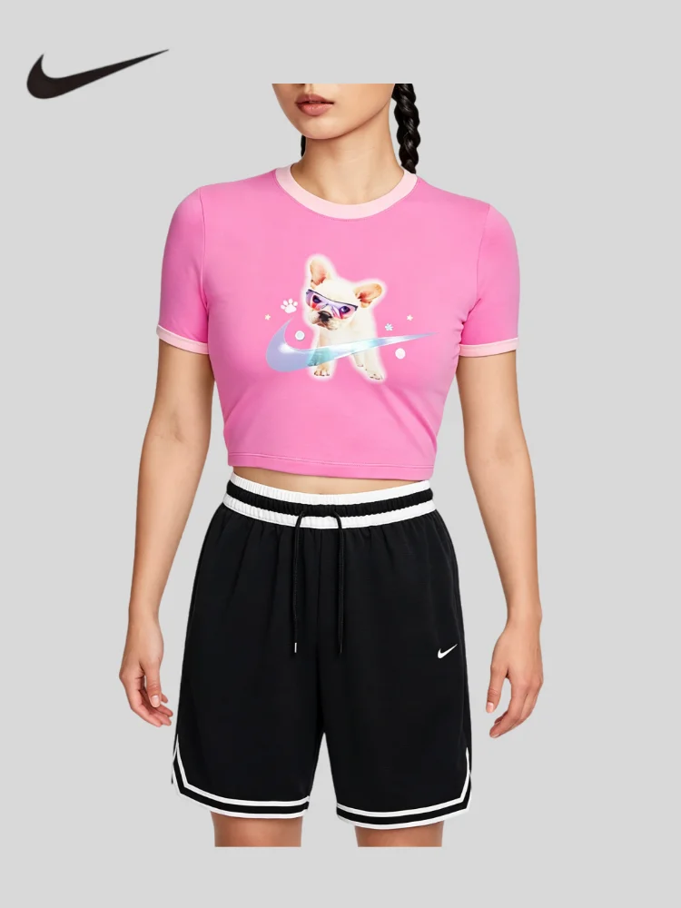 Nike 2PCS Activewear Set Short Sleeve Top Training ShortsHM4621-675+DH7161-010 view 6